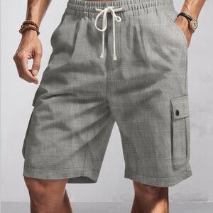 Men's Gray Cargo Shorts